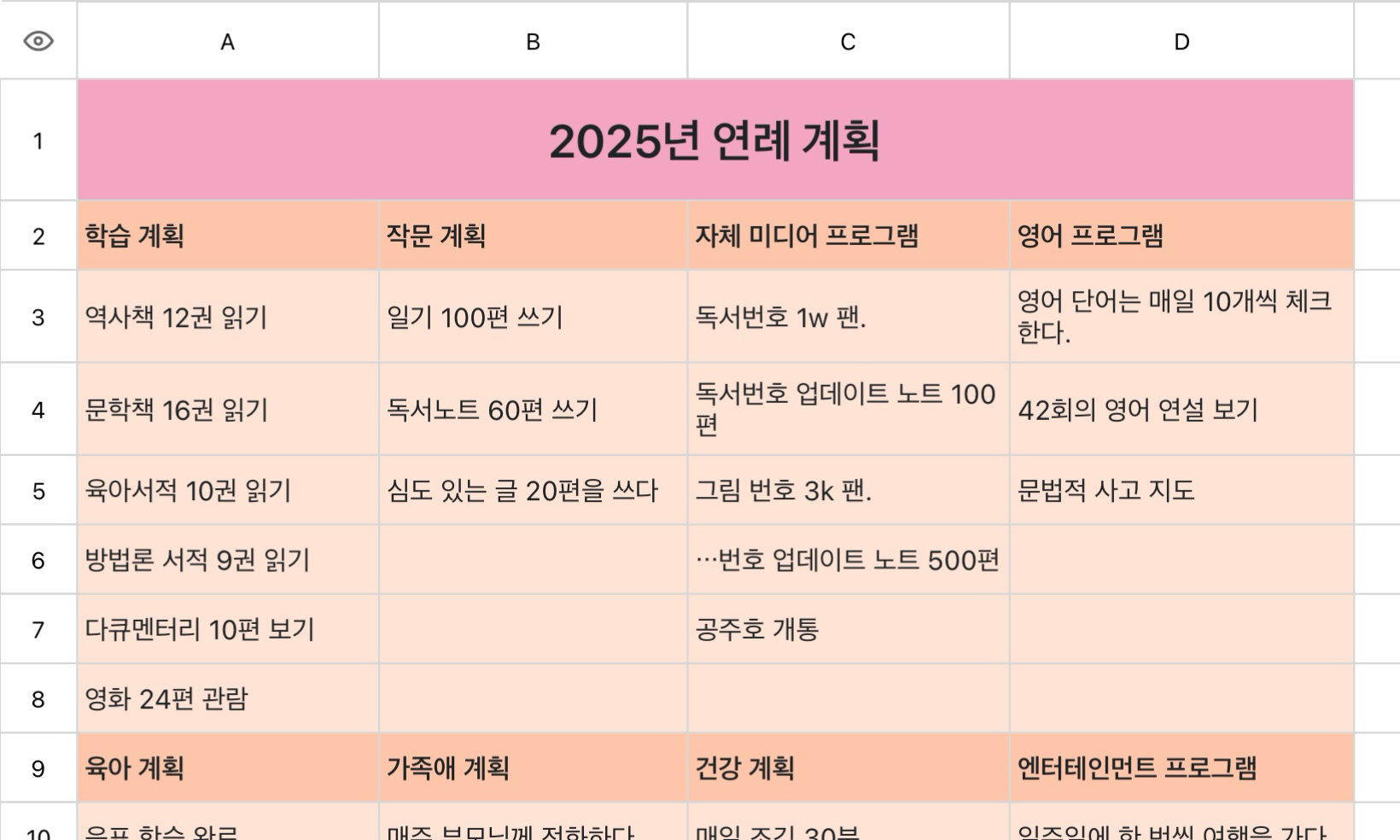 연간 계획 1